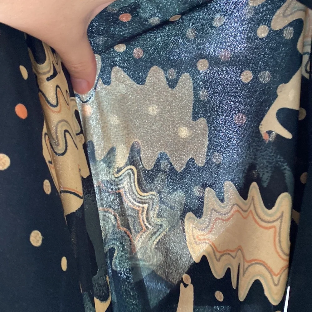 Vintage Limerix mesh long sleeve top abstract 12 small - Picture 7 of 7